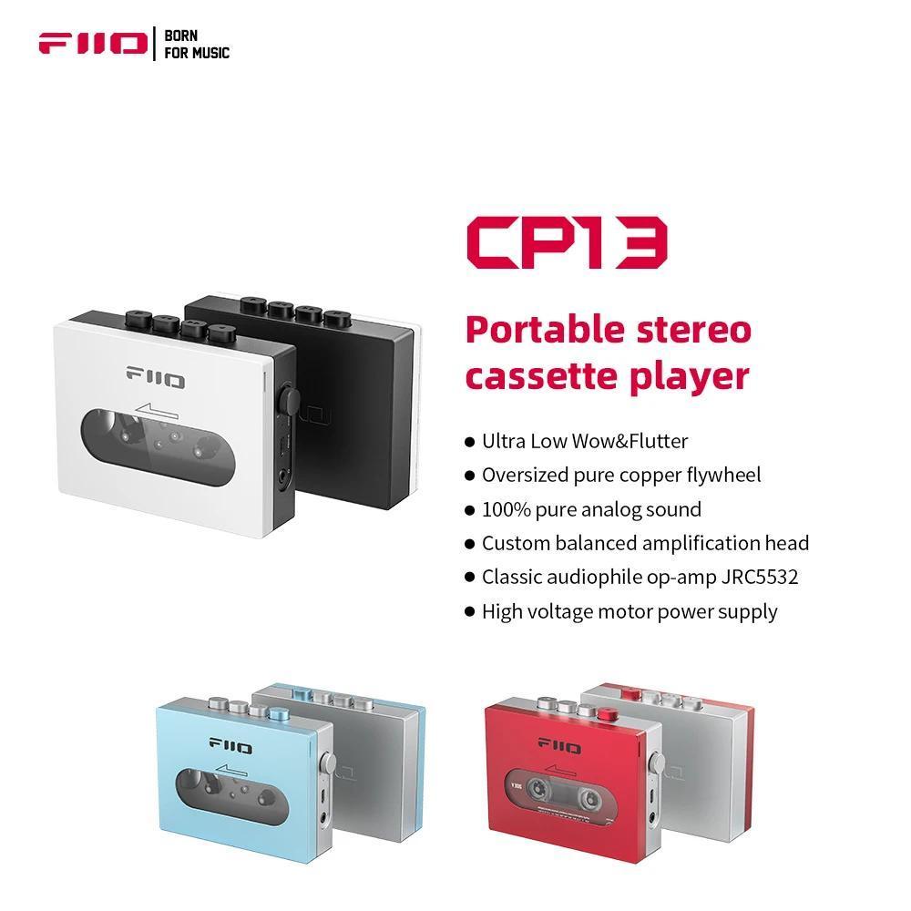 FiiO CP13 Portable Stereo Cassette Player Black White and Sky Blue Color for Hifi Music Retro Player