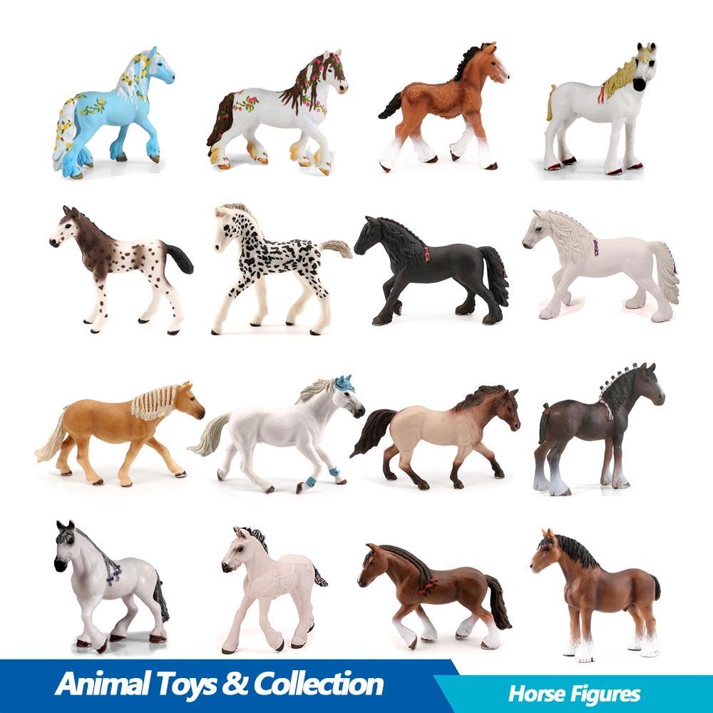 Figur Kuda Mainan Hewan Quarter Libiza Havlin Shire Foal Stallion Figur Hewan Peternakan Figur Aksi 
