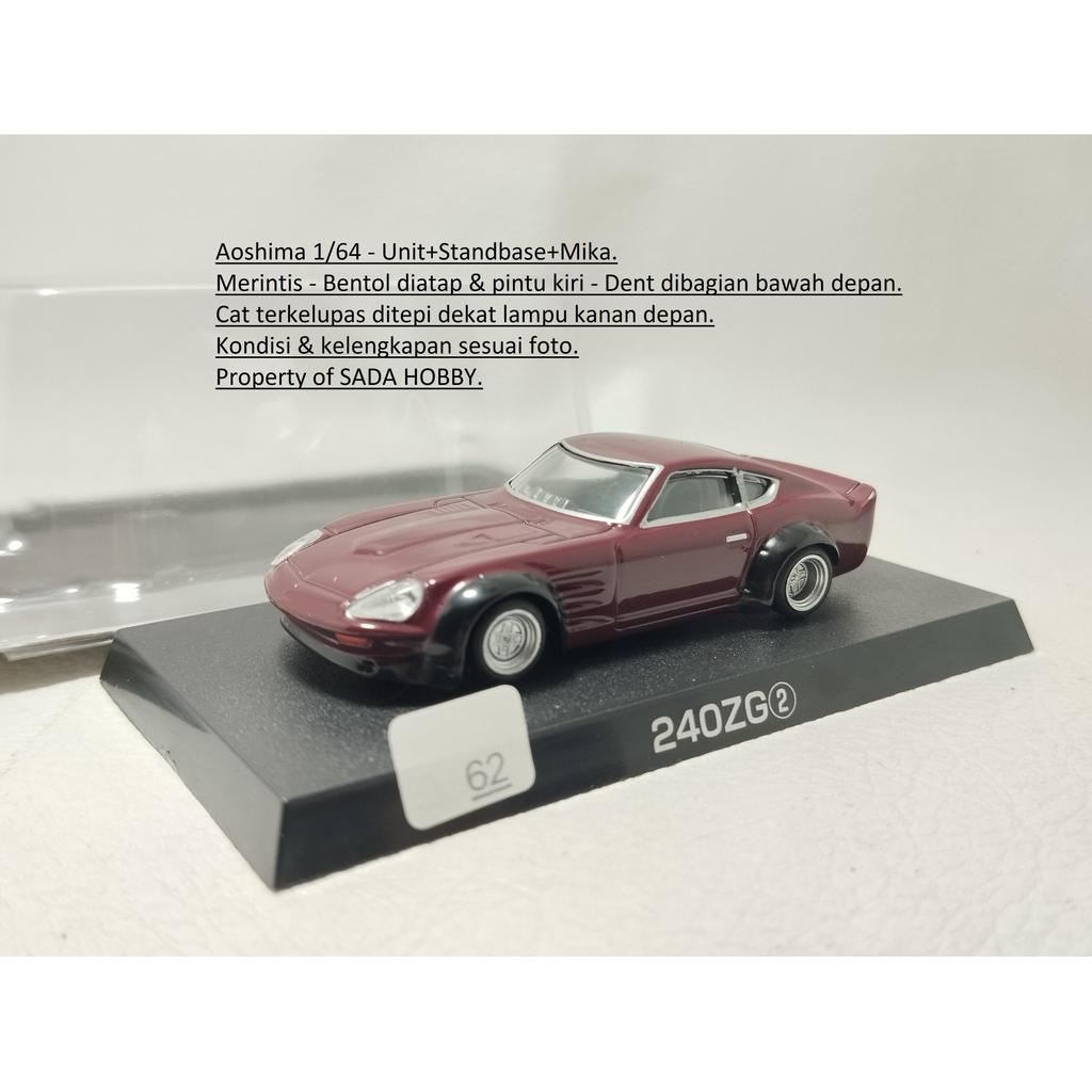 Diecast Aoshima Grachan 1/64 Nissan Fairlady 240ZG Merah Maroon