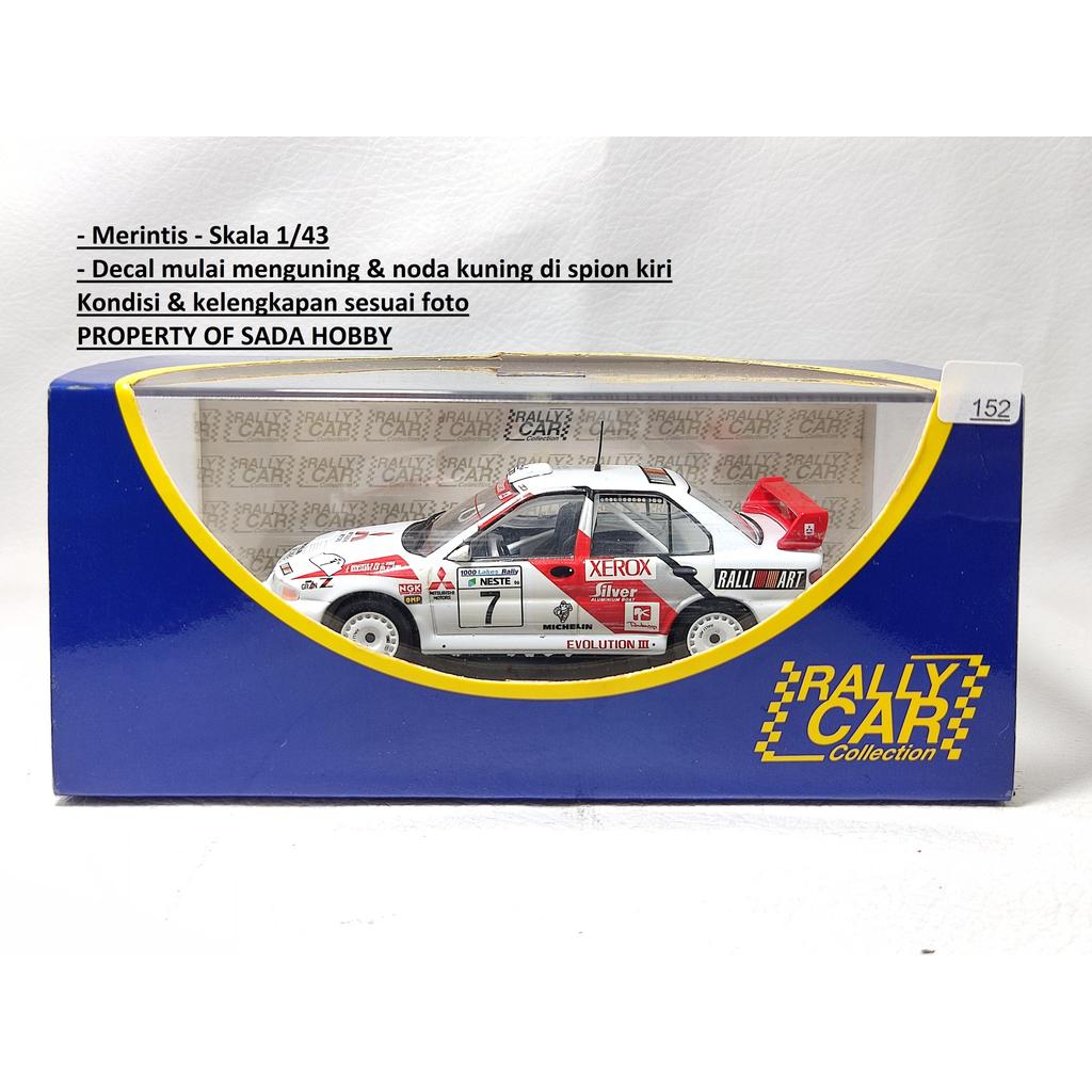 IXO Models Diecast Rally Car Collection 1/43 Mitsubishi Lancer Evolution III No 7 Tommi Makinen 1000