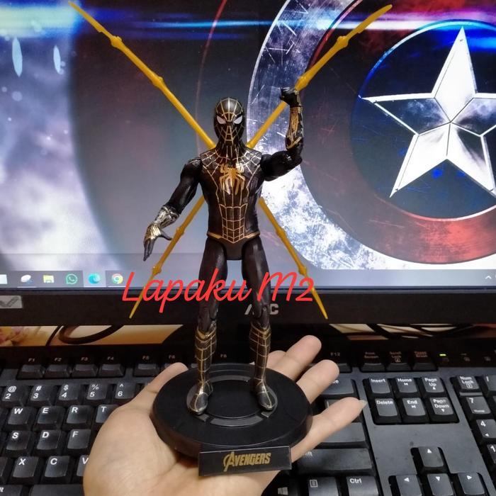 Marvel Legends Black Spiderman Action Figure - black iron spiderman