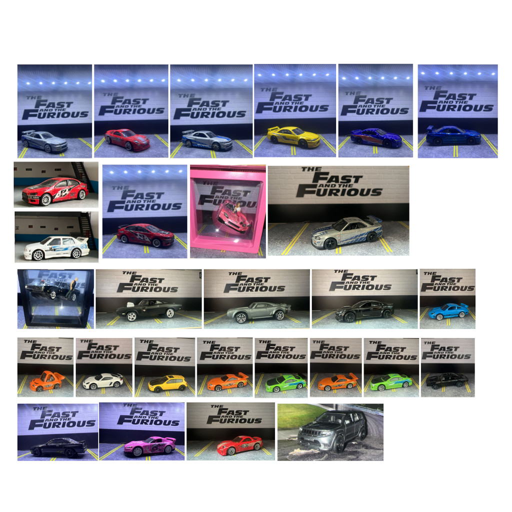 Hotwheels Fast Furious Regular Premium Loose Fast Furious Suki Pink, R34 Brian, Dodge Charger Torett