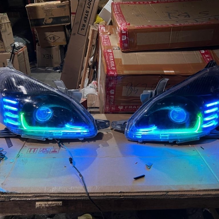 Headlamp  Pro7 All New Avanza Xenia 2012-2015 Custom Biled dan Akrilik RGB Matrix