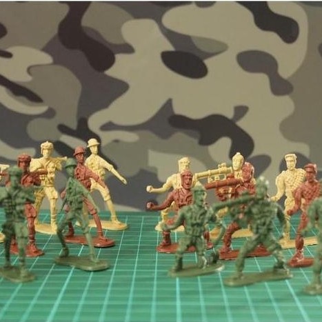 FIGURE TENTARA ORANG PERANG BUNKER MILITER - DIORAMA MAKET MINIATUR JUN27