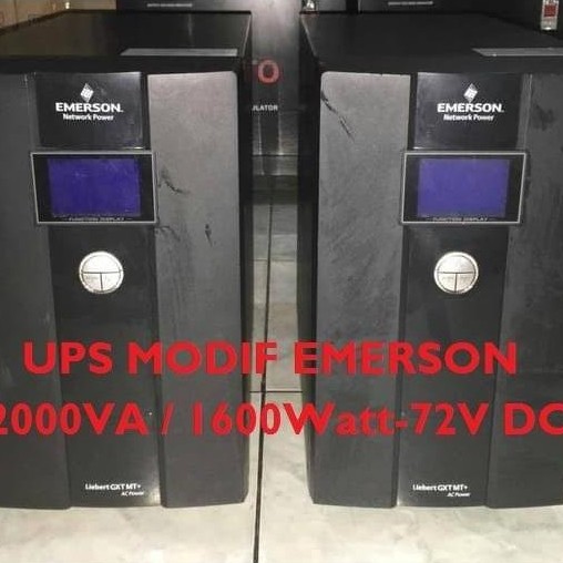 Ups Modif Emerson 2000Va/1600Watt-72v Online sinewave / output sinus murni. Ups modifikasi pakai Aki