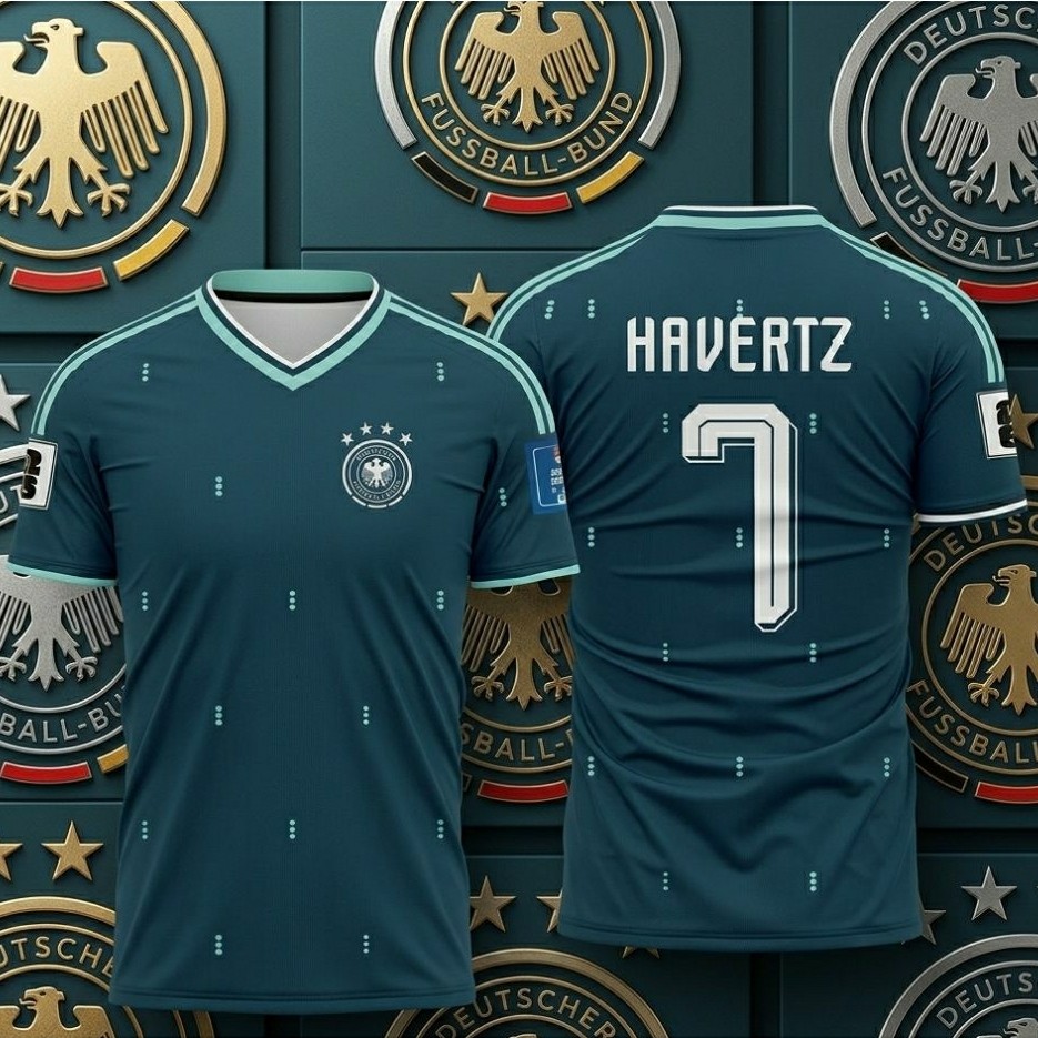 Jersey Away Timnas Jerman 2026 Full printing gratis nama no punggung unisex