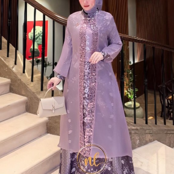 ALUNARRA DRESS MATERIAL ARMANI SILK MOTIF MIX ORGANZA FURING VISCOSE