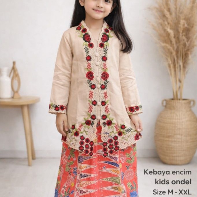 KEBAYA ENCIM MAWAR KIDS ANISA/KEBAYA ENCIM ANAK/KEBAYA ENCIM BETAWI/KEBAYA TRADISIONAL