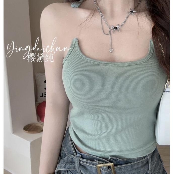 cod- Tanktop Bra Tali Transparan Tanktop Wanita (T190) - Atasan Tanpa Lengan