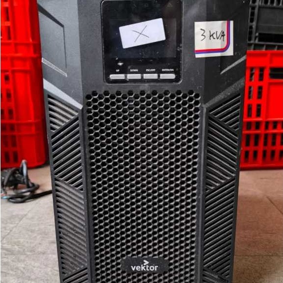 UPS Vektor RS3000LB Online 3kVA (3000VA/2.4kW) - Unit Only Tanpa Baterai Kondisi RUSAK