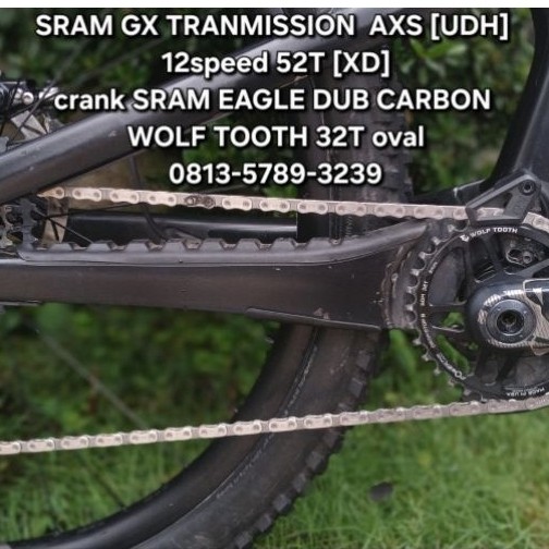 sram gx eagle transmission UDH axs grpupset 12speed 52T carbon dub crank set 32T oval