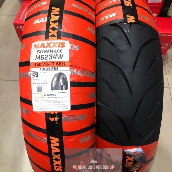 Promo Ban Maxxis Extramaxx M6234W Ukuran 140/70-17 (Tubeless)