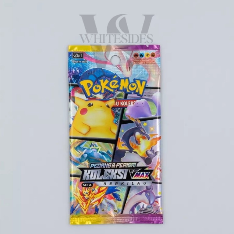 Booster Pack - SC3A 2021 Pedang & Perisai Koleksi VMax Set A Berkilau Pokemon Charizard Snorlax Psyd