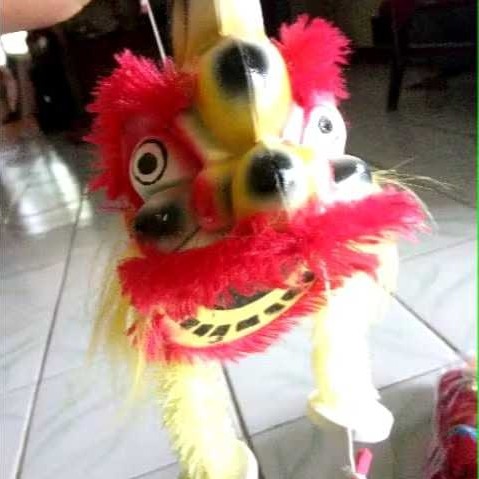 Barongsai Miniatur 30cm Bulu Kayu Lonceng MINI BARONGSAI/BARONGSAI GANTUNG/BARONGSAI MINI