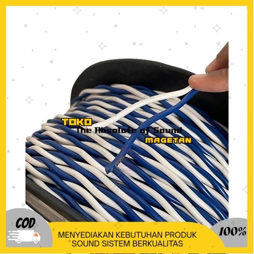 KABEL SPEAKER 2x1,5mm SPL AUDIO KEPANG (CSP-BLUE/WHITE) HARGA PER METER CSP BIRU dan Putih