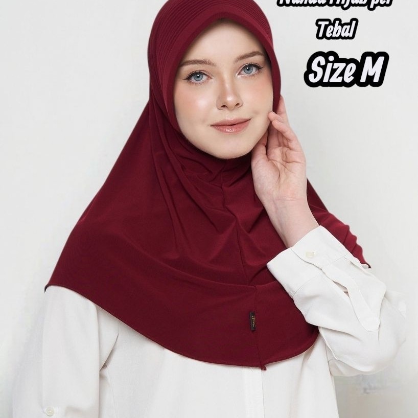 Nanda Hijab Jilbab Bergo Pet tebal Jersi Super/Jersi Korea