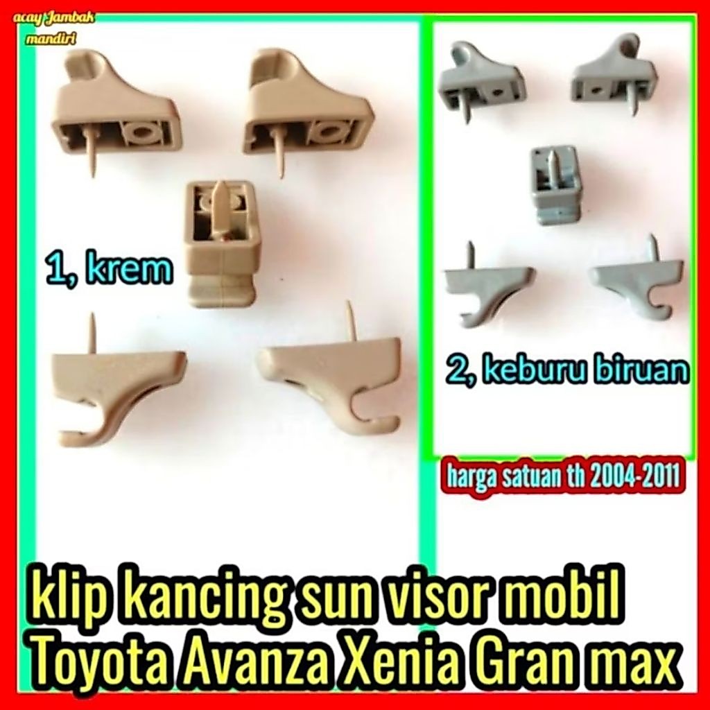 kancing sun visor mobil toyota avanza xenia granmax