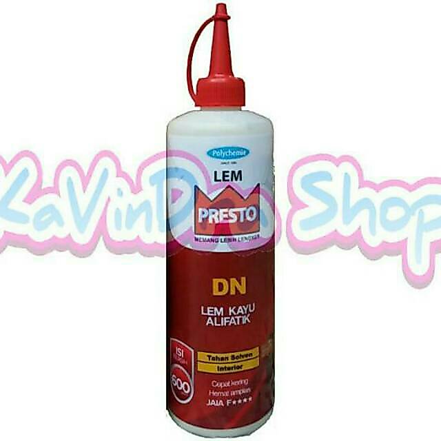 Lem Kayu Presto Dn 600Gr Untuk Furniture Gitar Kusen Alat Musik, Hpl, Mdf, Veneer, Kertas, Keramik
