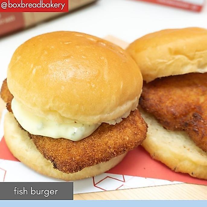 Glow- Roti Fish Burger Ikan - Boxbread Sandwich