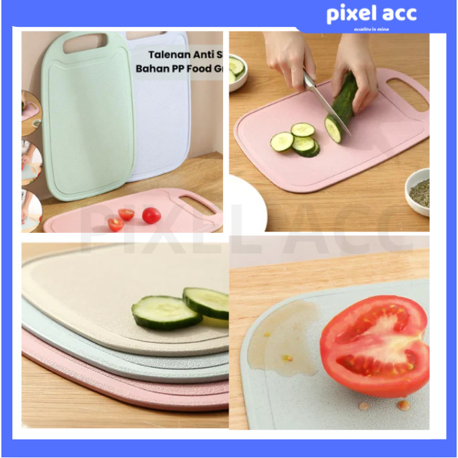 Talenan Jerami Gandum Anti Slip Bahan Aman untuk Makanan Kuat dan Tahan Lama Cocok untuk Memotong Be