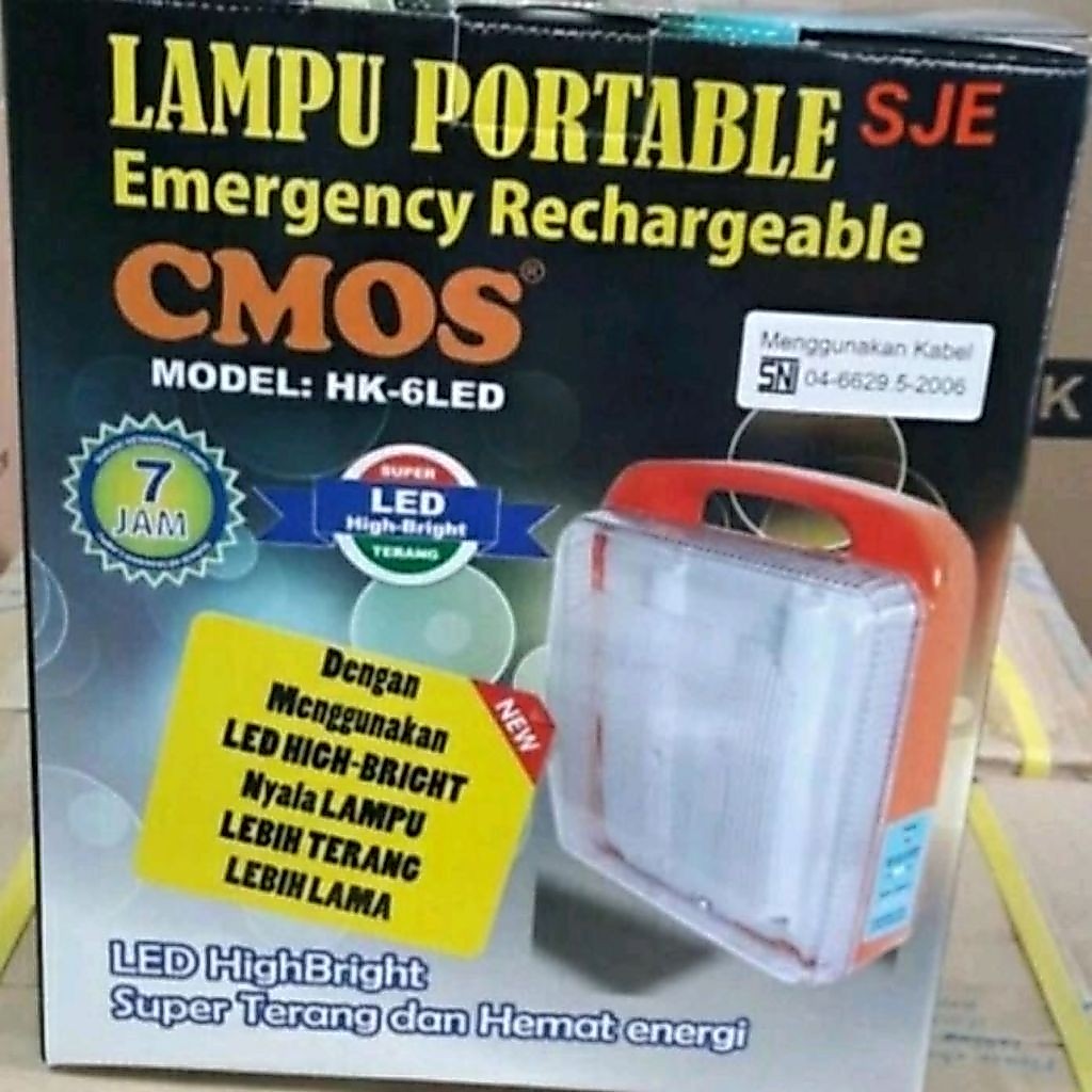 CMOS HK 6 LED LAMPU  EMERGENCY  CMOS HK 6 LED
