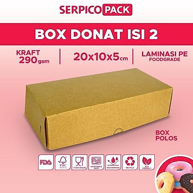 Dus Donat Isi 2 / Dus Brownies 20x10x5 / Dus Brownies Box 20x10