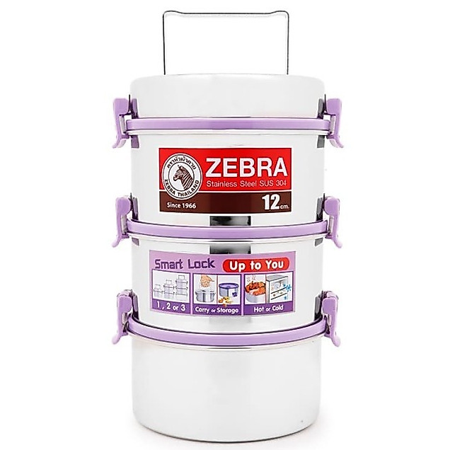 Rantang Susun 3 Stainless / Rantang Zebra / Rantang Food Carrier Zebra 12x3 S Lock II 150235 Zebra