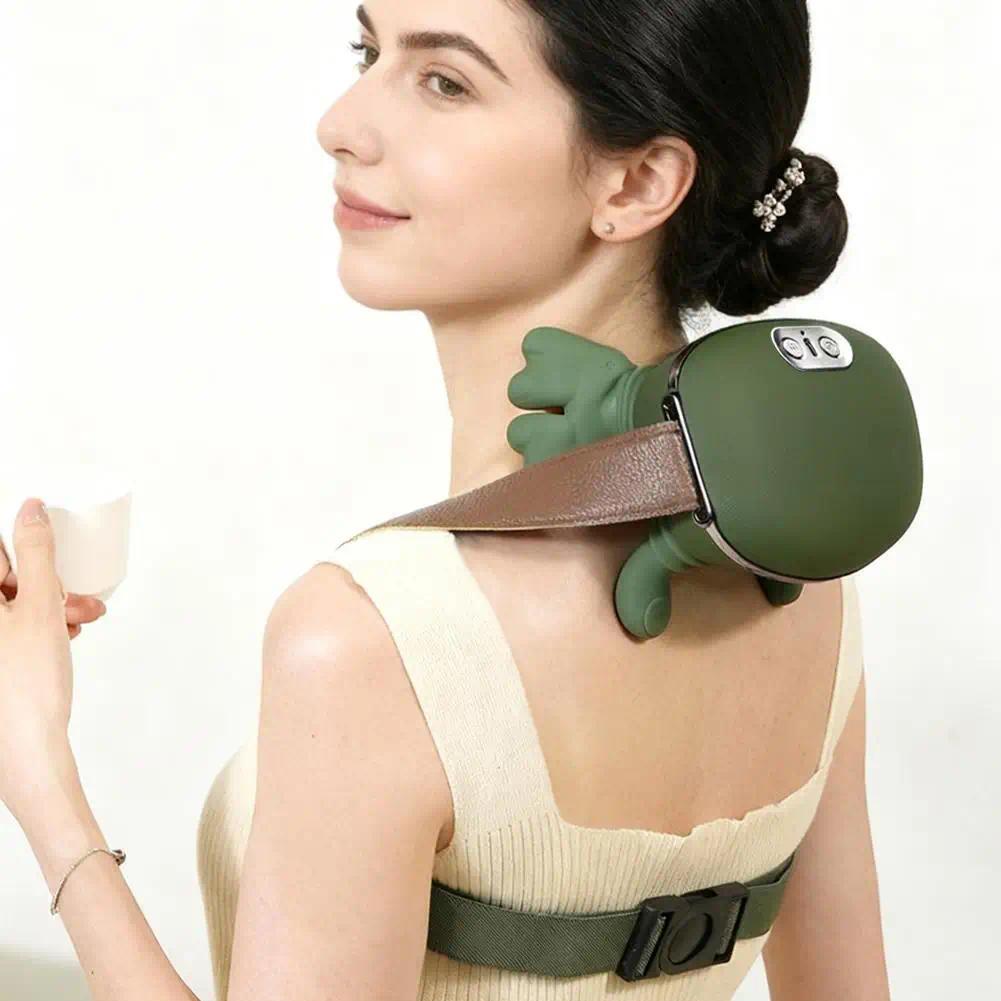 Neck Shoulder Massager 3D Kneang Electric Shiatsu Massager For Trapezius Neck Upper Back 3 Adjustabl