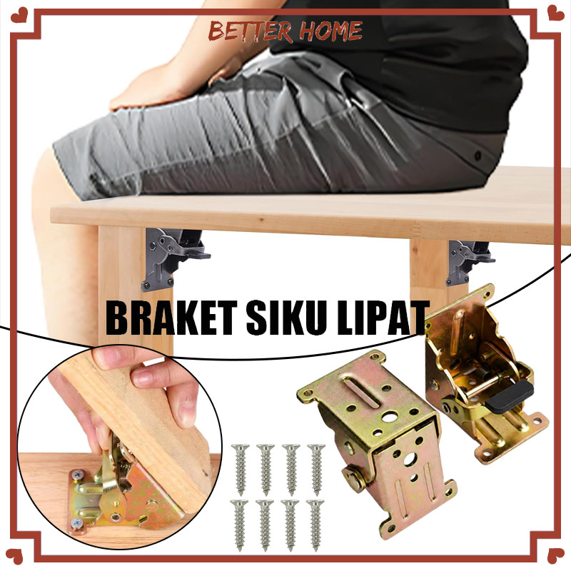 Braket Engsel Kaki Meja Siku Lipat / Engsel Siku Kaki Meja Lipat