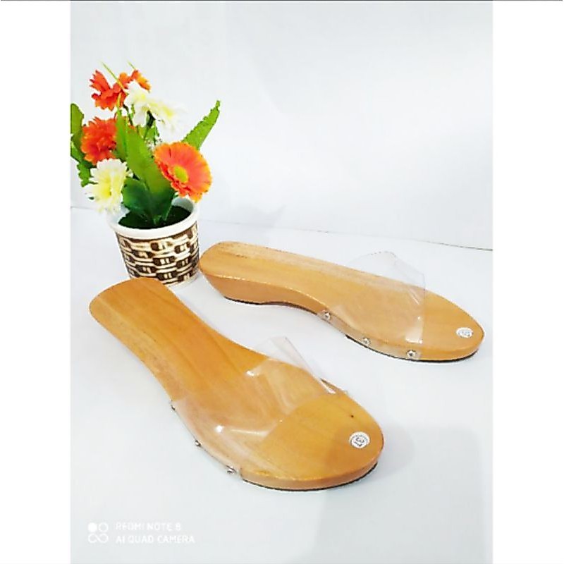 SANDAL TEPLEK MIKA BENING 3CM/SENDAL KAYU TEPLEK 3CM