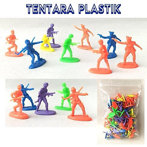 Mainan figure tentara plastik mini pack 50 gram - Tentara plastik mini