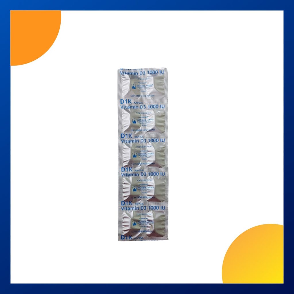 D1k Vitamin D3 1000 Iu Strip 10 Kapsul
