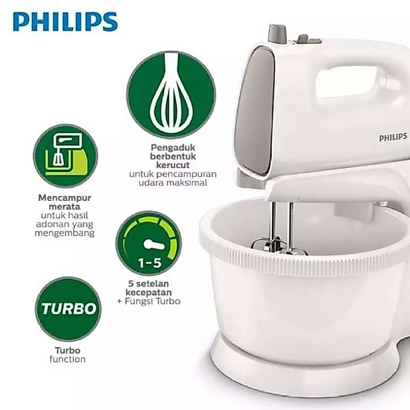 Mixer Philips HR 1538 - Stand Mixer - Mikser Pencampur Adonan - Kue/Roti - 2 Liter