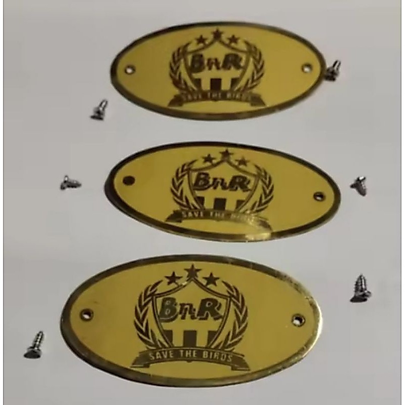 Logo BNR per biji sama baut merk asli copotan sangkar emblem B&R ori