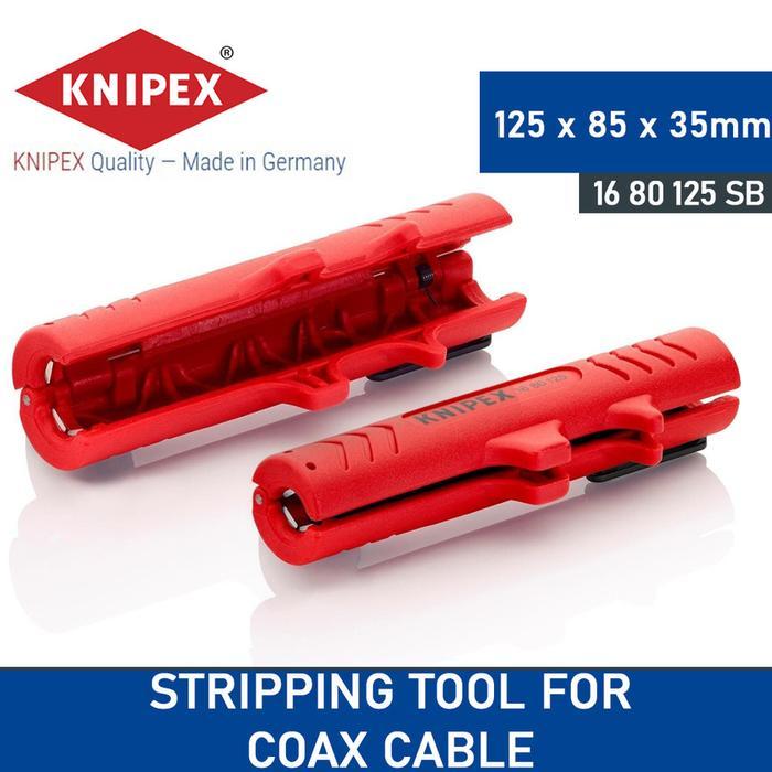 Alat Pengupas Kabel 16 80 125 SB Knipex Universal Stripping Tool Cable