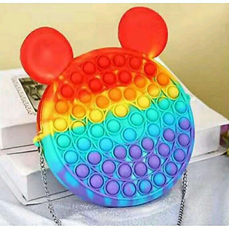TAS POP IT ANAK TAS POP IT MAKARON TAS POP IT PELANGI TAS POP IT RAINBOW TAS MAINAN ANAK  TAS SELEMP