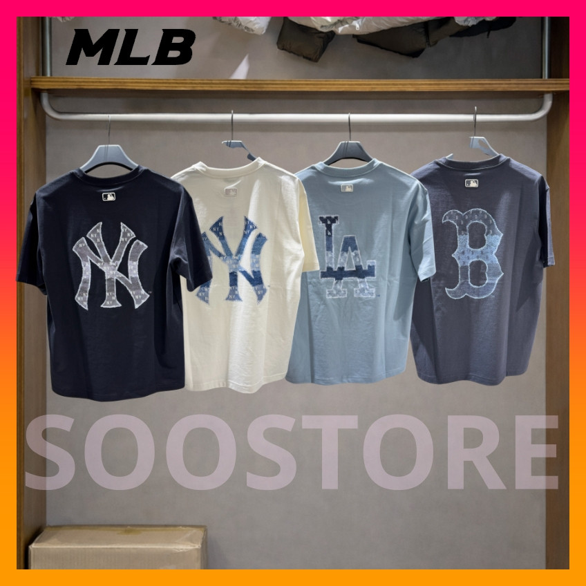 MLB Vintage Denim-Like Monogram Big Luxe Overfit T-Shirt (2026New)