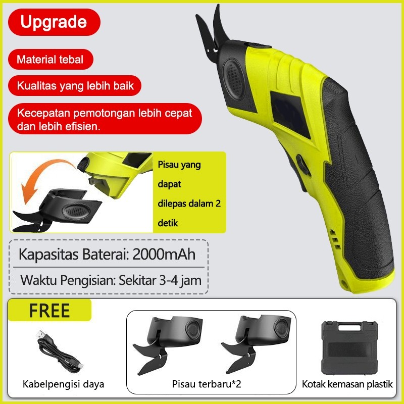Gunting Listrik USB Alat Potong Kain Gunting Kain Elektrik Portable Multifungsi