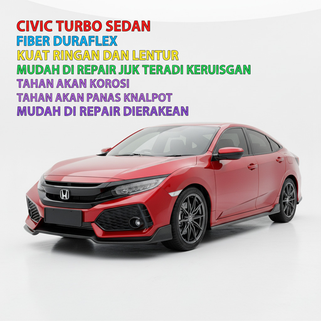 bodykit honda civic turbo sedan 2016-2021 body kit civic turbo sedan
