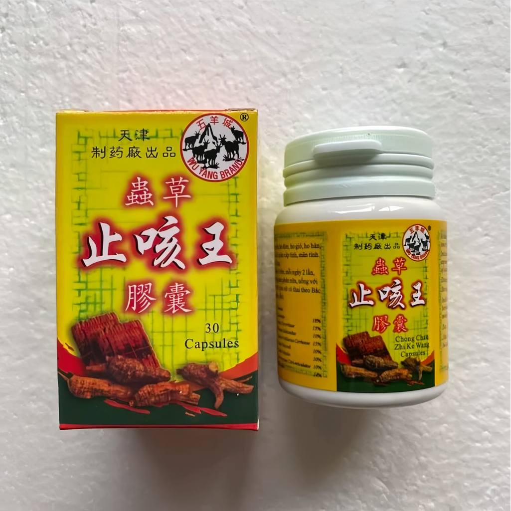 (ORIGINAL)  Chong Chao Zhi Ke Wang Capsule Obat Herbal China Untuk Batuk Berdahak Sesak Napas Asma B