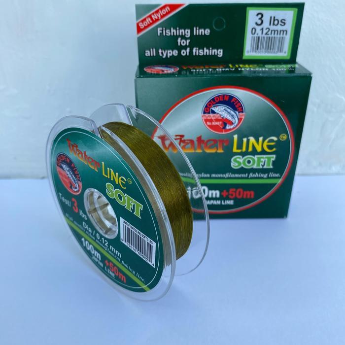 Promo SENAR PANCING WATER LINE SOFT GOLDEN FISH 100+50M NYLON MONOFILAMENT - 0.37mm Terlaris