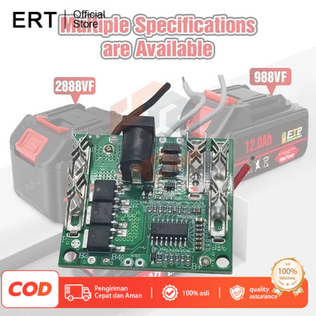 ERT Bms Modul Baterai 5s 18v 20v 21v 48v 88v 99v Bms Baterai Cordless Lxt / BMS 5Cell Battery Bor Co