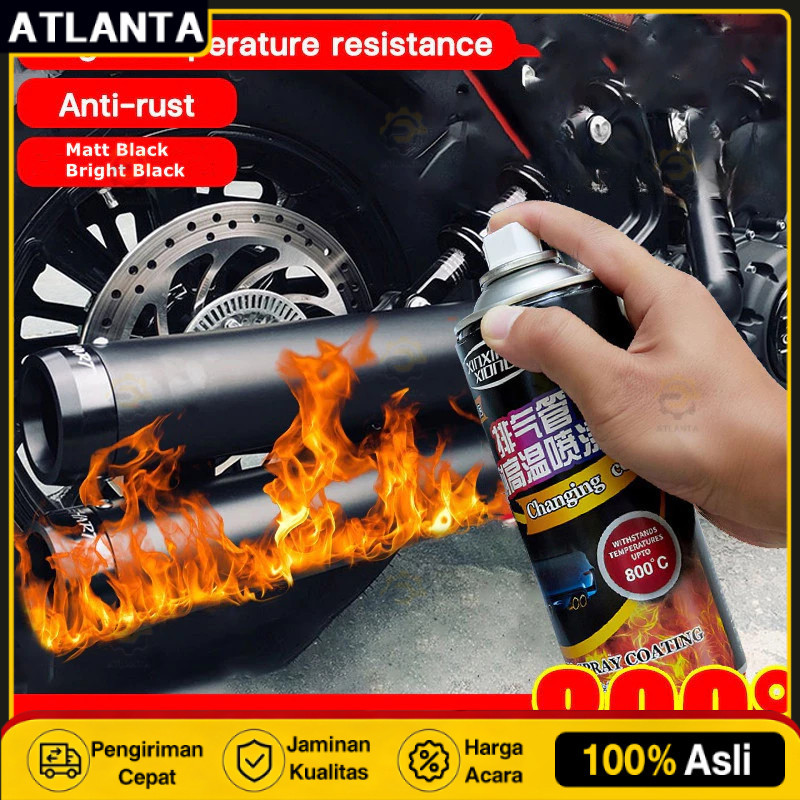 COD Cat Semprot Suhu Tinggi Tahan Suhu Tinggi 1000 Celsius Hi Temp Black ANTI PANAS Hitam Cat Tidak 