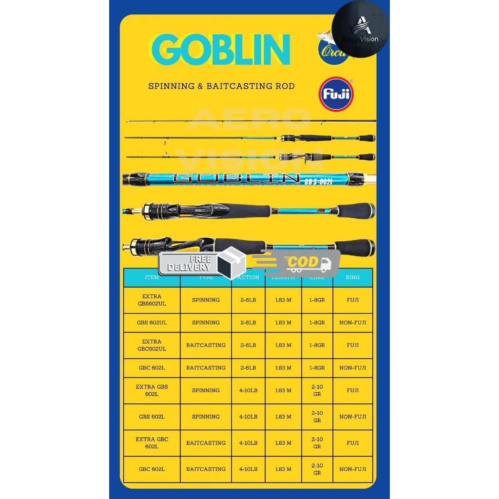 Joran Orca Goblin Baitcasting/Spinning Fuji - 602UL, BC Extra