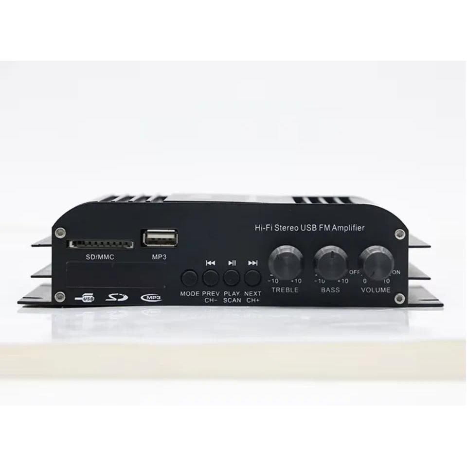 4 Channel HiFi Sound Amplifier Digital Audio Bluetooth Amplifier Subwoofer Amplifier for Home and Ca
