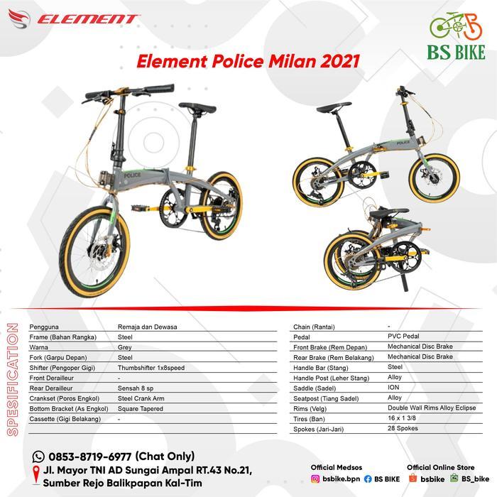 Sepeda Lipat Element Police Milan