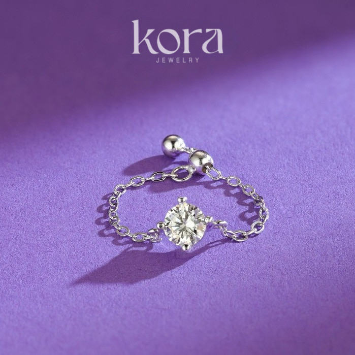 Kora Jewelry Moissanite Asli GRA Certified Ori Kalung Gelang Cincin Pernikahan Tunangan Lamaran/kual