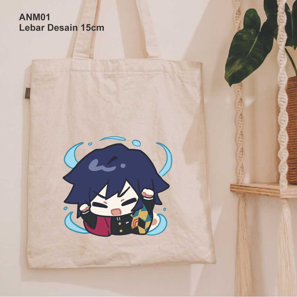 Stiker Sablon ANIME Totebag | DTF Transfer Press Patch Sablon Setrika Tas Baju Siap Tempel