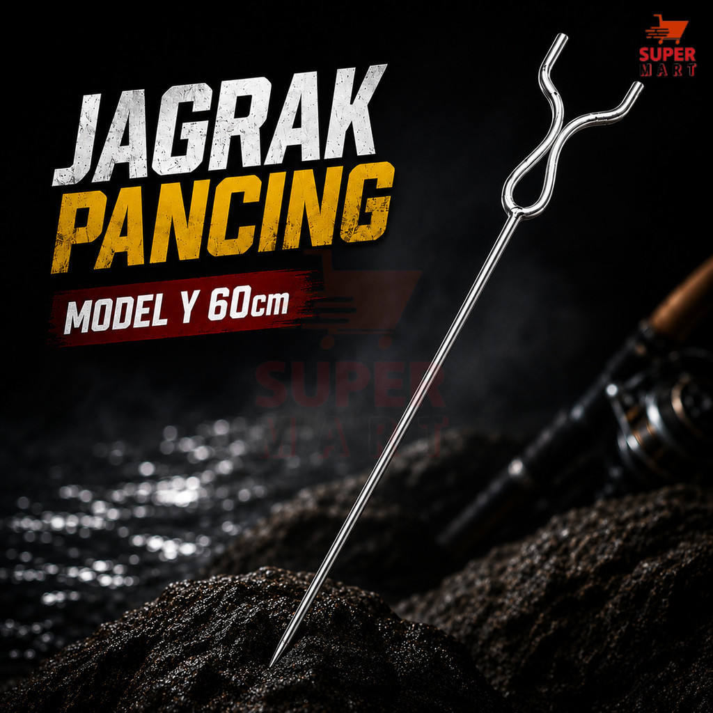 Supermartsby Cagak Joran Mancing Kolam Galatama Jagrak Pancing Congkok Tanah Stainless Steel Anti Be