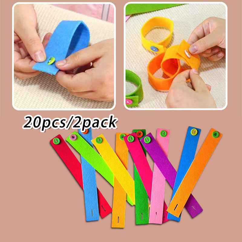 20pcs Mainan Rantai Kancing Flanel / Belajar Mengancing Rantai Flanel  / Mainan Edukasi Sensory Play